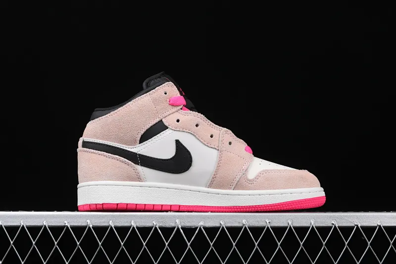 All categories Air Jordan Jordan series basketball shoes Air Jordan 1 Mid Different versions Air Jordan 1 Mid AJ1 Dirty pink suede mid-top toe 852542-801